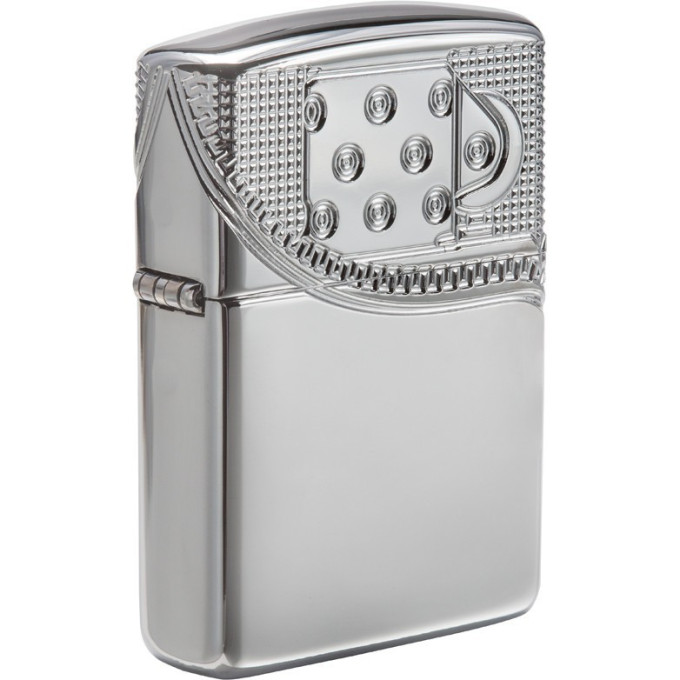 Зажигалка Zippo Armor 29674 — High Polish Chrome с опоясывающей гравировкой