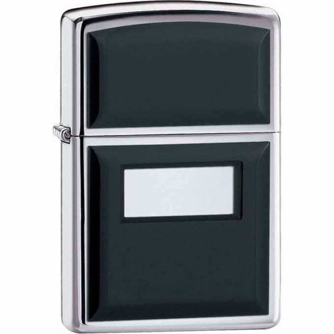 Zippo Black Ultralite 355 — зажигалка, чёрно-серебристая