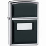 Zippo Black Ultralite 355 — зажигалка, чёрно-серебристая